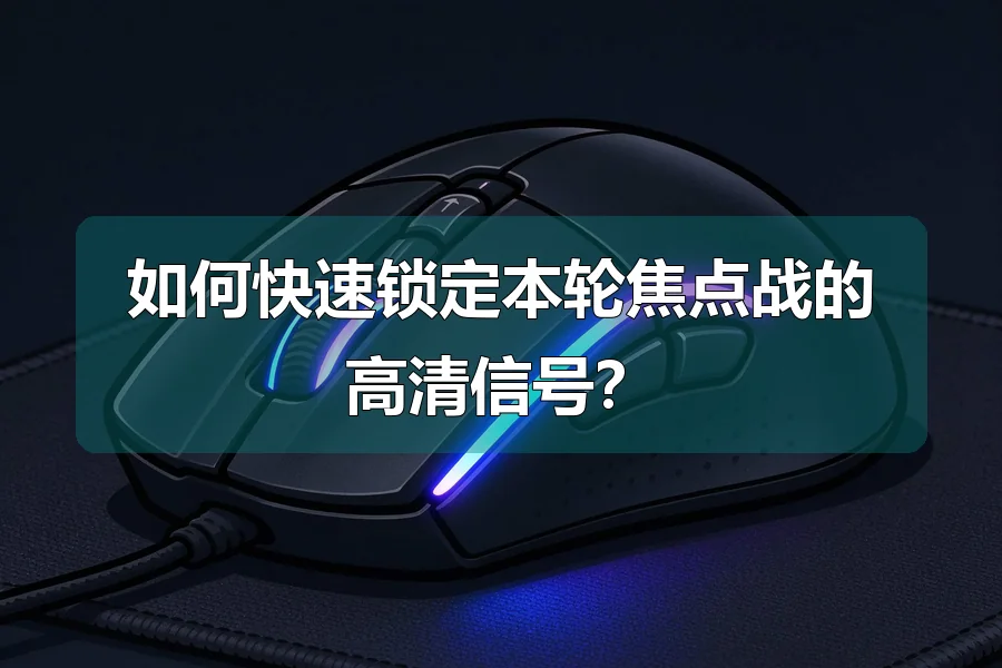 如何快速锁定本轮焦点战的高清信号?